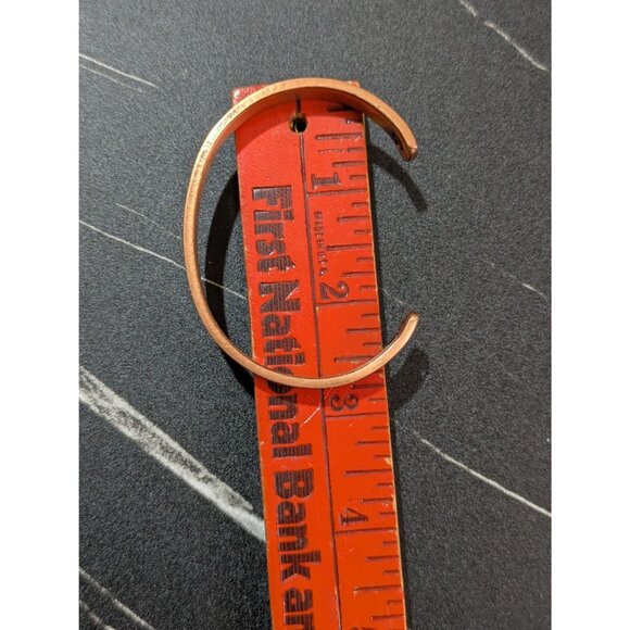 Jesus Engraved Copper Cuff Bracelet Simple Design   Christian Faith 6.5 - Picture 6 of 7